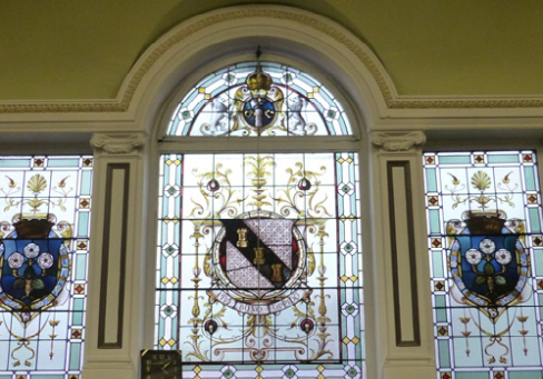 Stained Glass Window with Coat of Arms